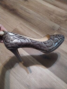 Alex Marie Grey Open Toe High Heels 9.5